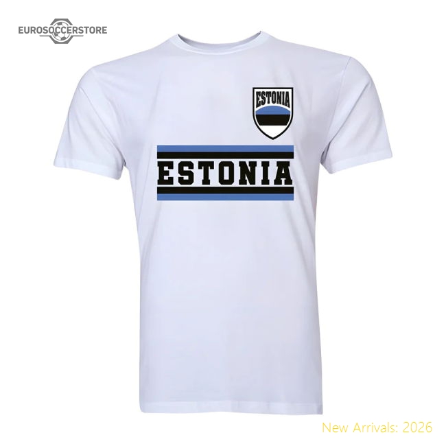 Estonia Core Football Country T-Shirt (White)