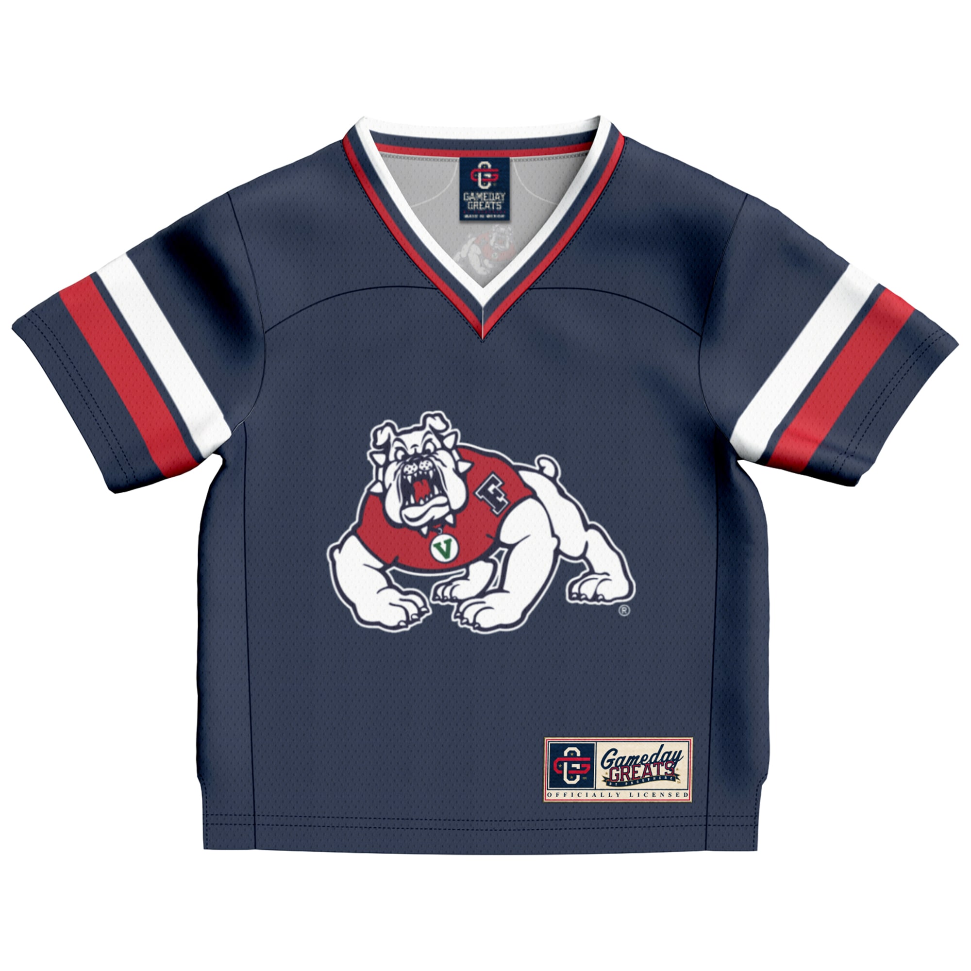 #1 Fresno State Bulldogs GameDay Greats Toddler Lightweight Collegiate Football Fashion 26/27 Football Jersey - Navy