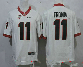 Men's UGA Bulldogs White 2024 durabl Jake Fromm #11 official Jersey
