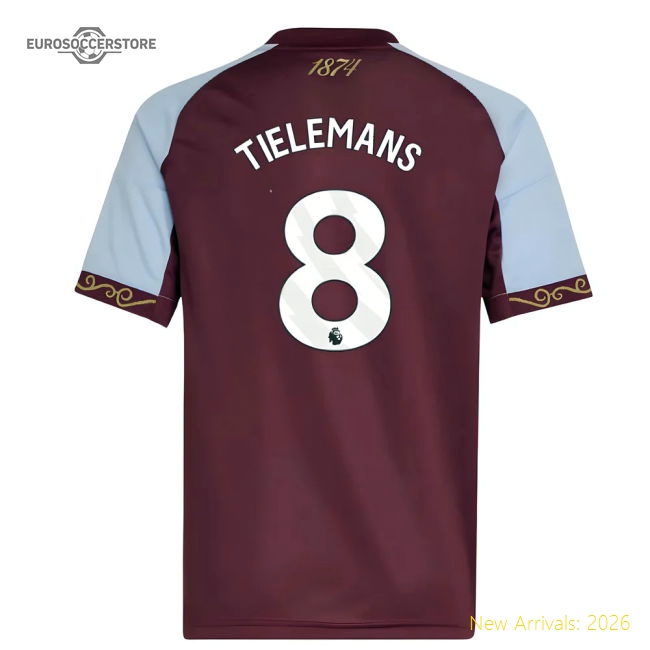 2025-2026 Aston Villa Home Shirt (Kids) (Tielemans 8)