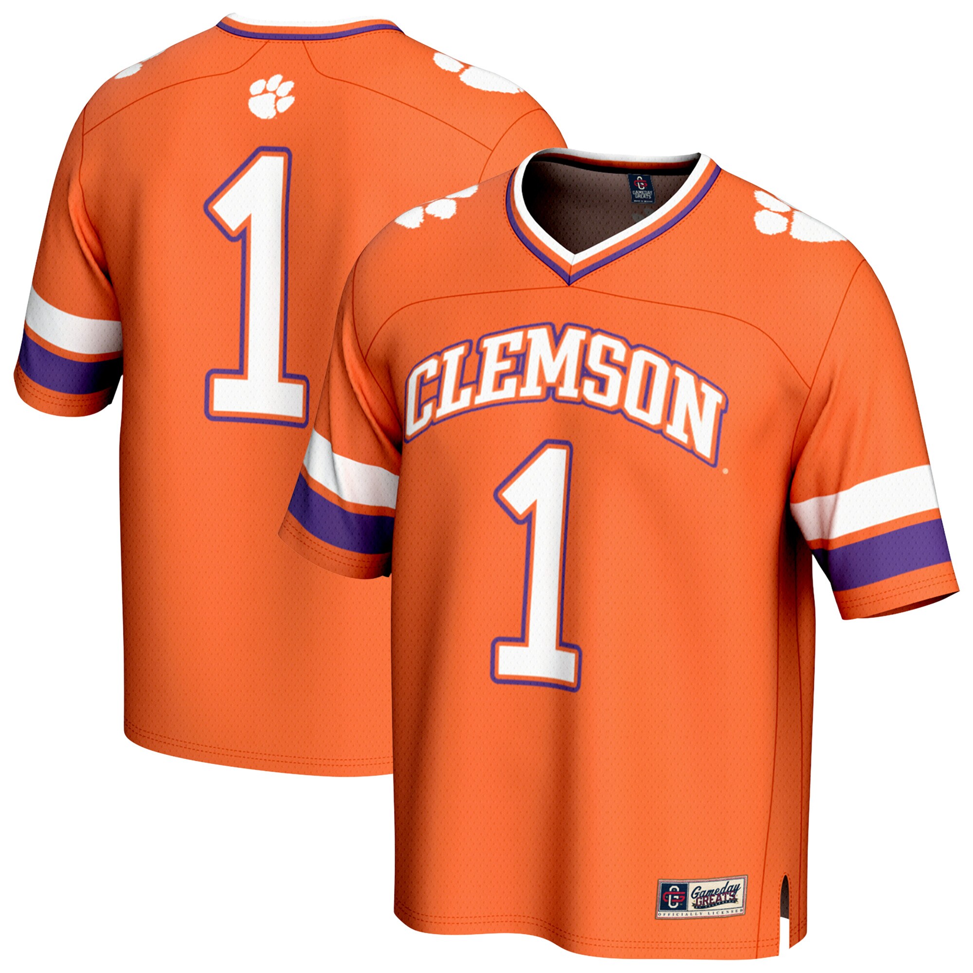 [DDG] Clemson Tigers GameDay Greats Youth Lightweight Collegiate Football Fashion Jersey - Orange