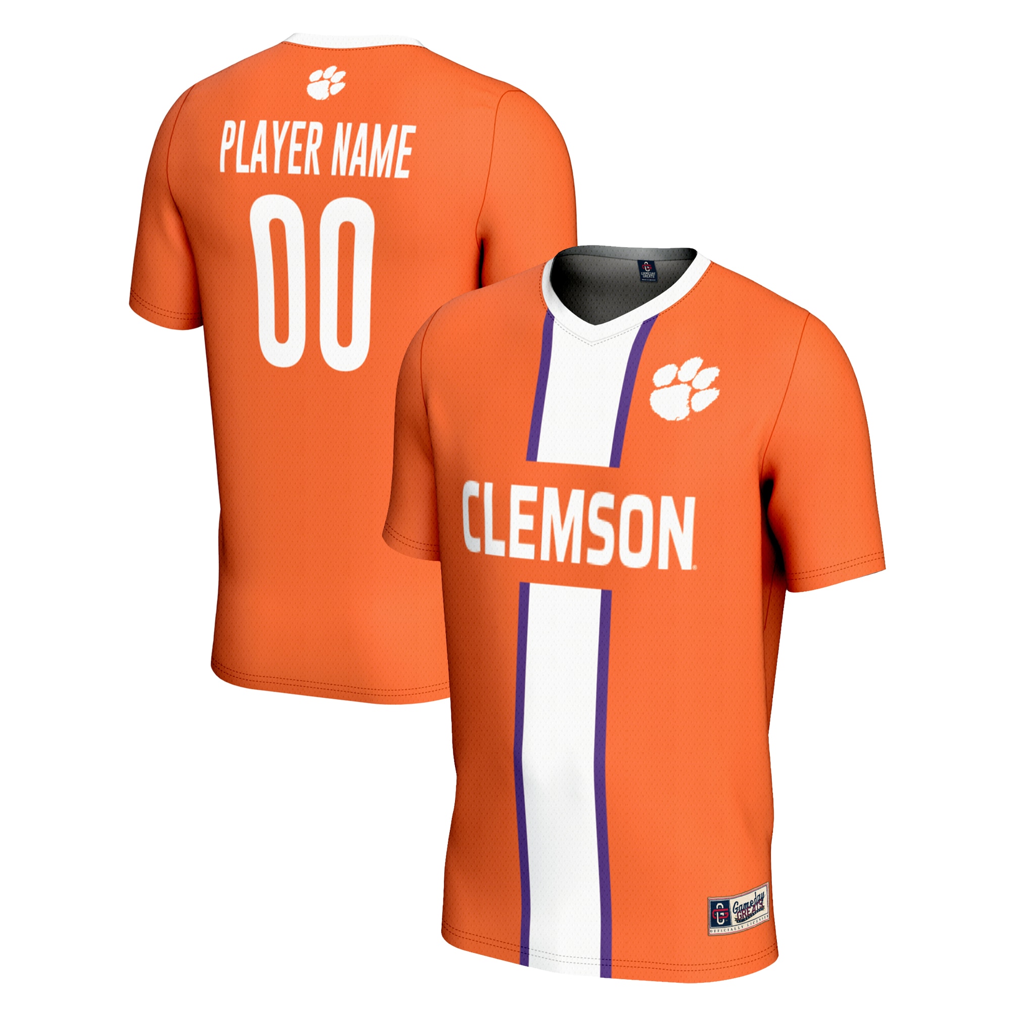 [NJP] Clemson Tigers GameDay Greats Youth Lightweight Pick-A-Player NIL Men's Soccer Jersey - Orange