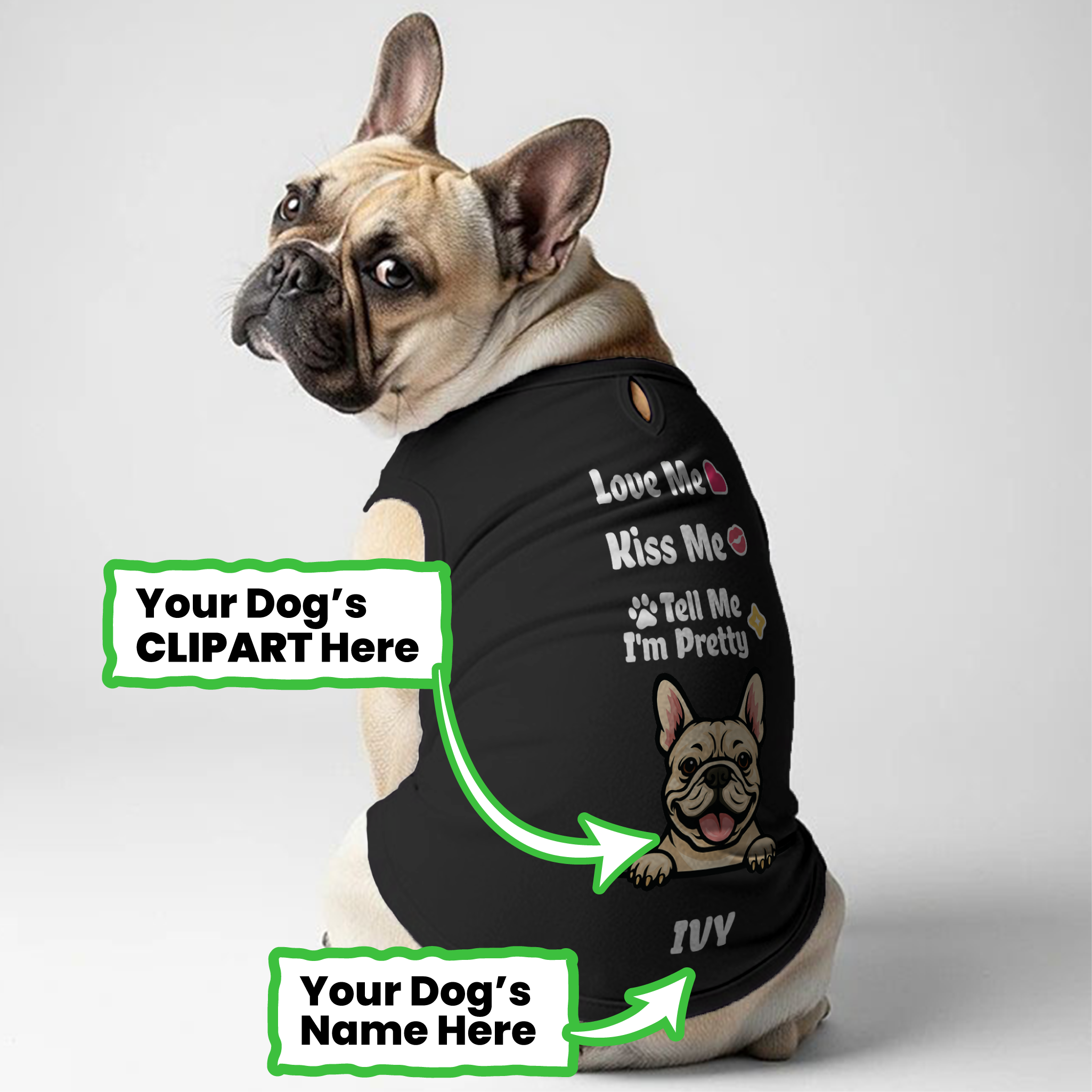 Frenchie-Fan Love Me - Personalized Frenchie Shirt | Custom Dog T-shi...