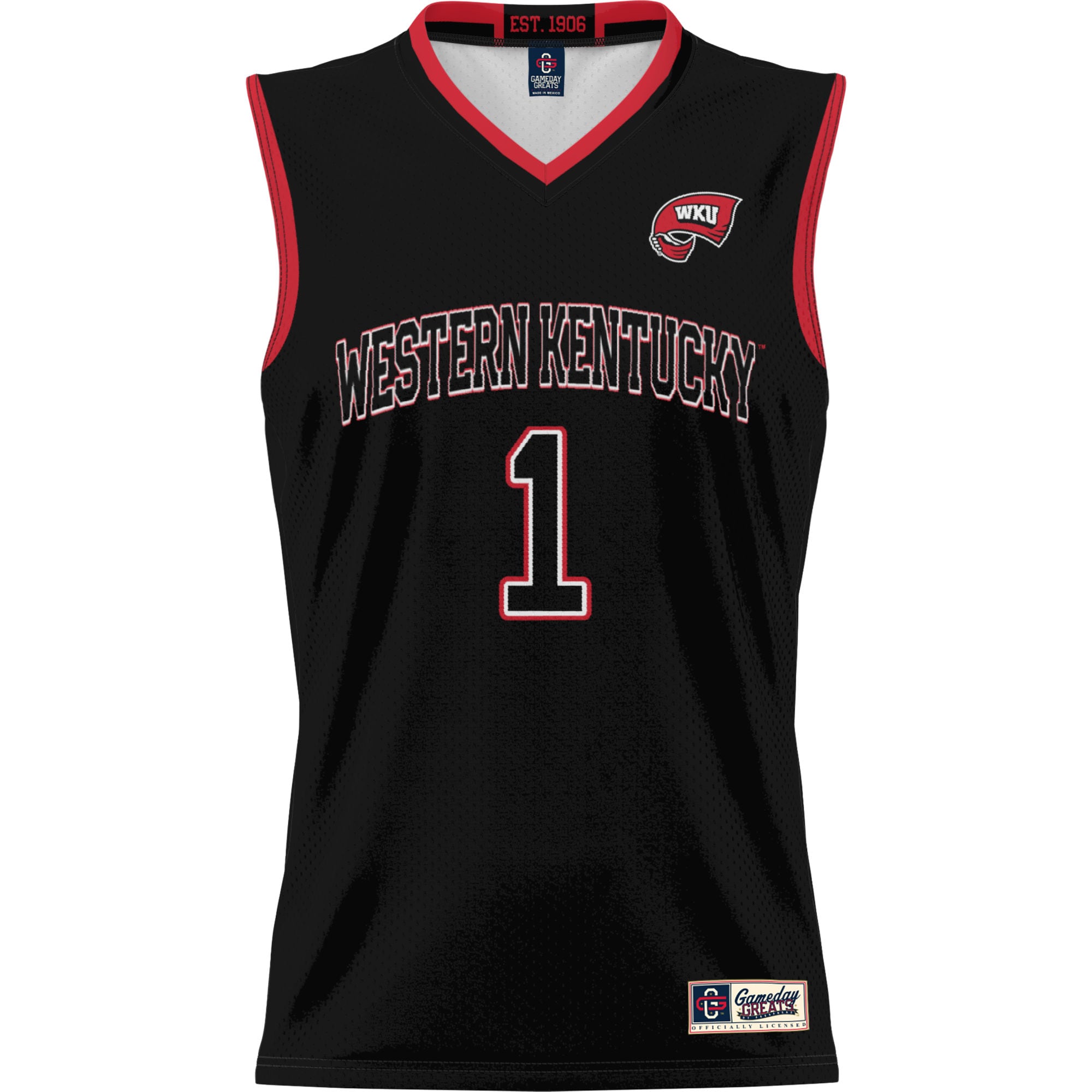 [DDG] Western Kentucky Hilltoppers GameDay Greats Lightweight Basketball Jersey - Black