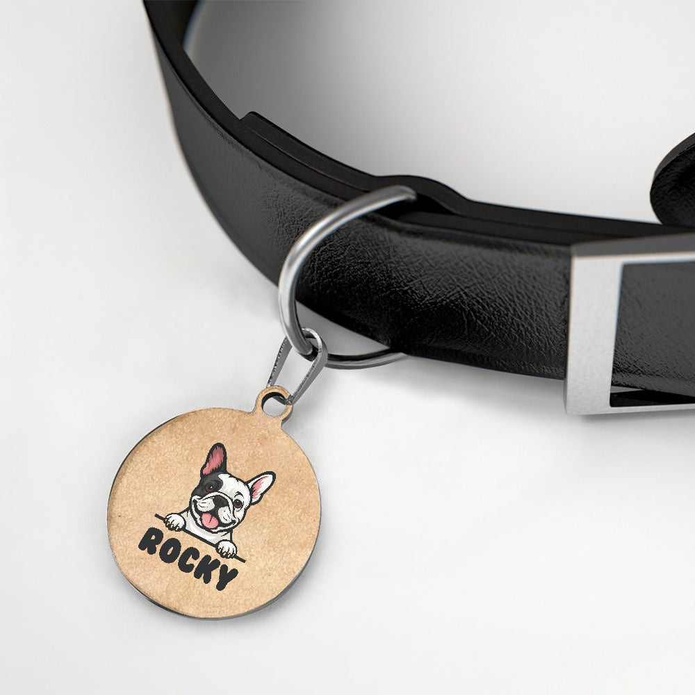 High-Quality Chapo - Custom Double-sided French Bulldog Tag as a Gift