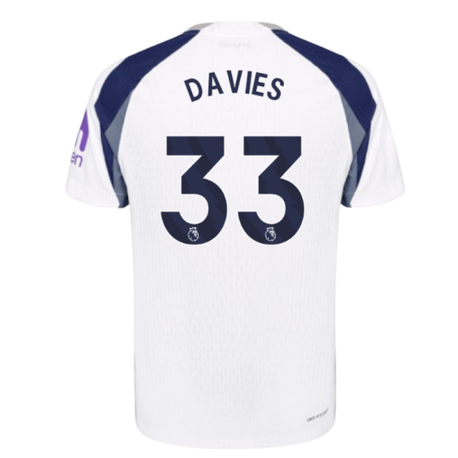2025-2026 Tottenham Hotspur Authentic Home Jersey (Davies 33)