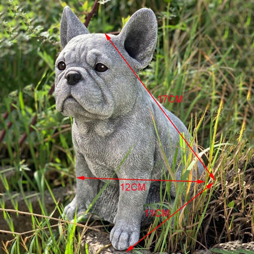 Cozy Trendy French Bulldog Statue Garden Decor Sculpture as a Gift