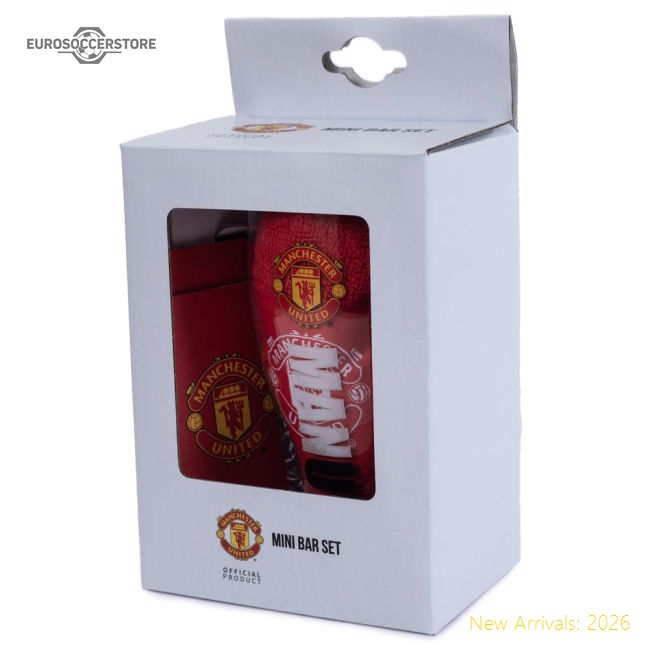Official Manchester United Fc Wordmark Mini Bar Set - Premium Quality