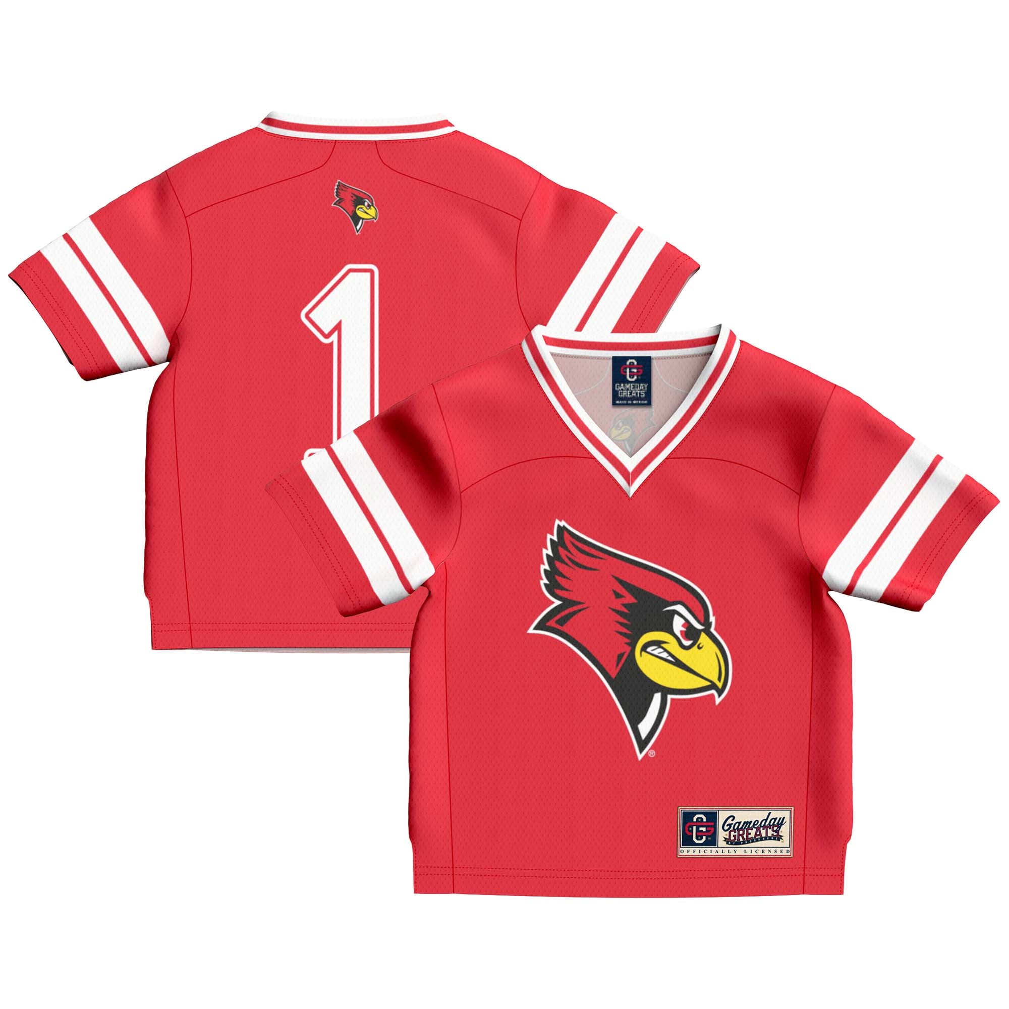 #1 Illinois State Redbirds GameDay Greats Toddler Lightweight Collegiate Football Fashion Jersey - Red