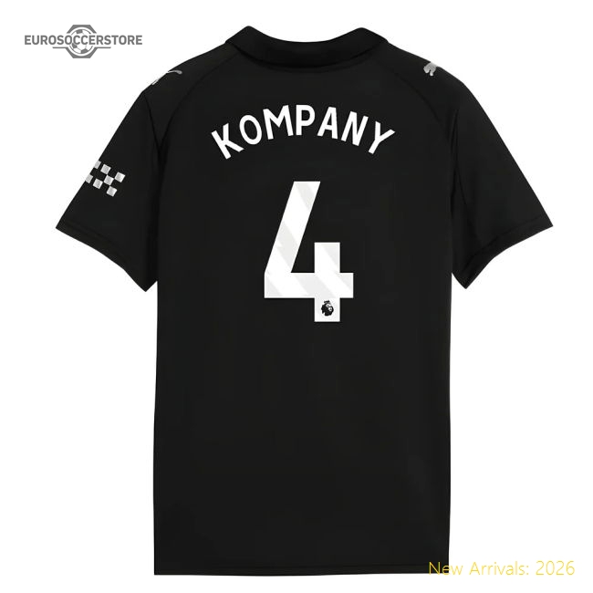Authentic 2025-2026 Man City Away Shirt (kids) (kompany 4) - Premium