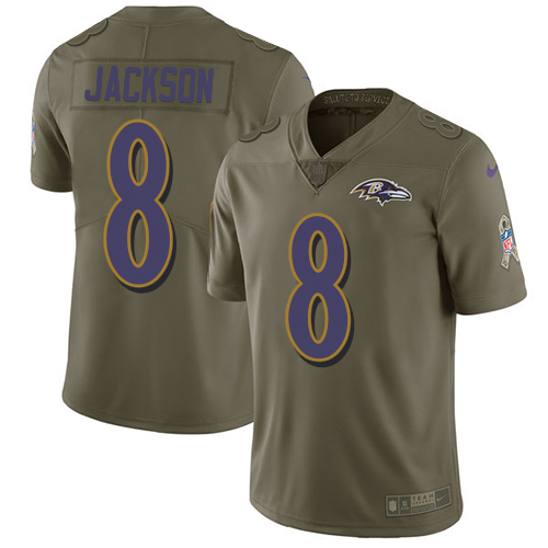 Official NFL B R Ravens #8 Lamar Jackson Team Color Lim-v3