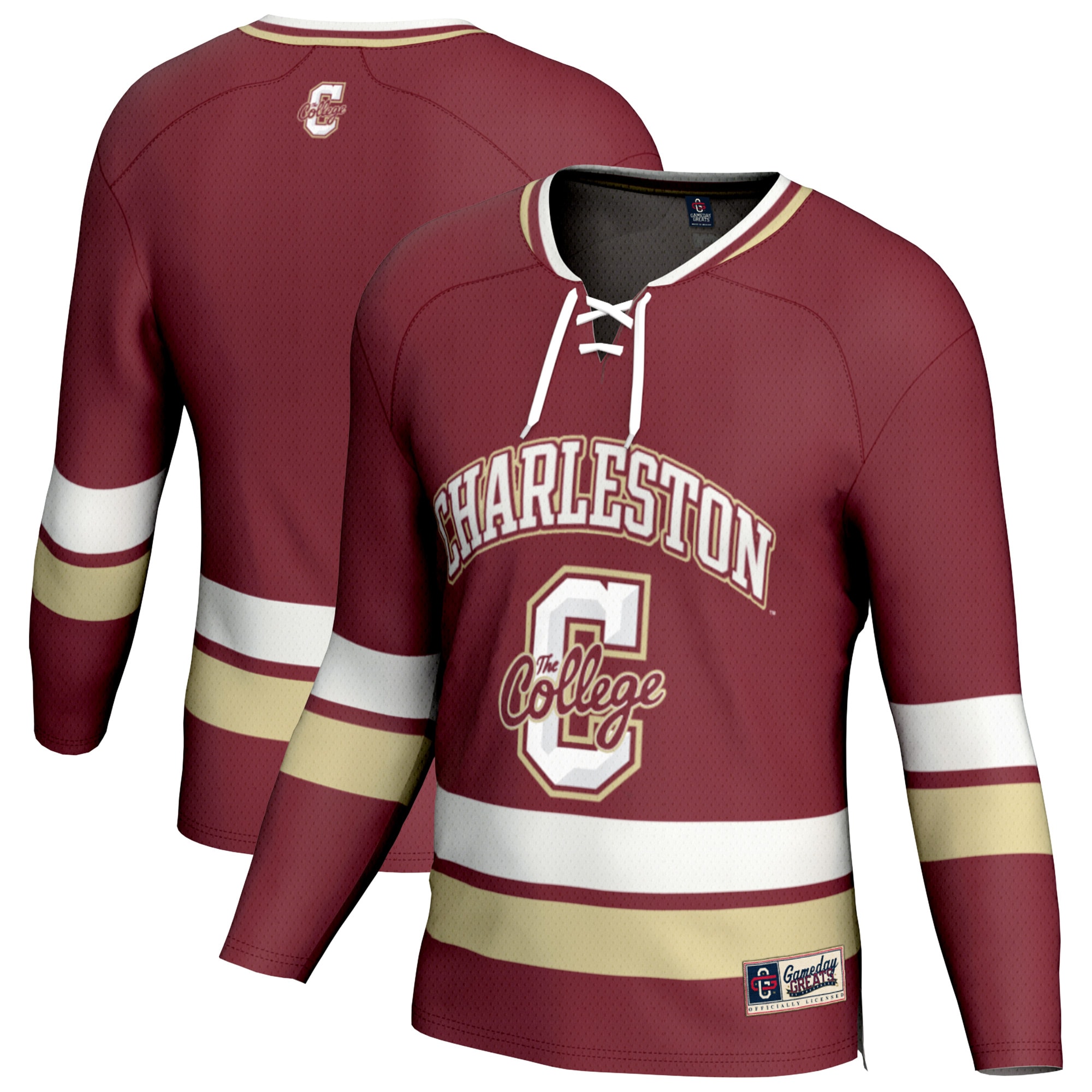 [NJP] Charleston Cougars GameDay Greats Unisex Spirit Hockey Jersey - Maroon