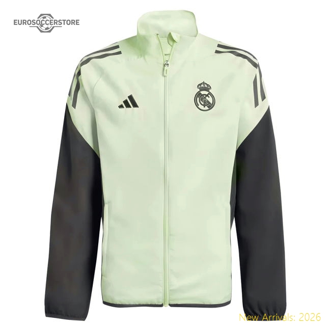 2025-2026 Real Madrid Tracksuit (almost Lime) - Kids - Fan Design