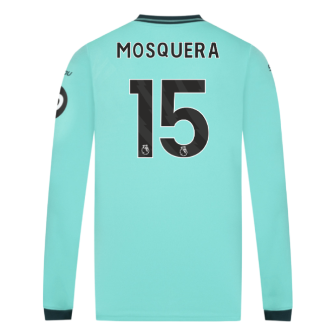 Supporter Wolves Wolves Long Sleeve Away Shirt Mosquera #15 Durabl...