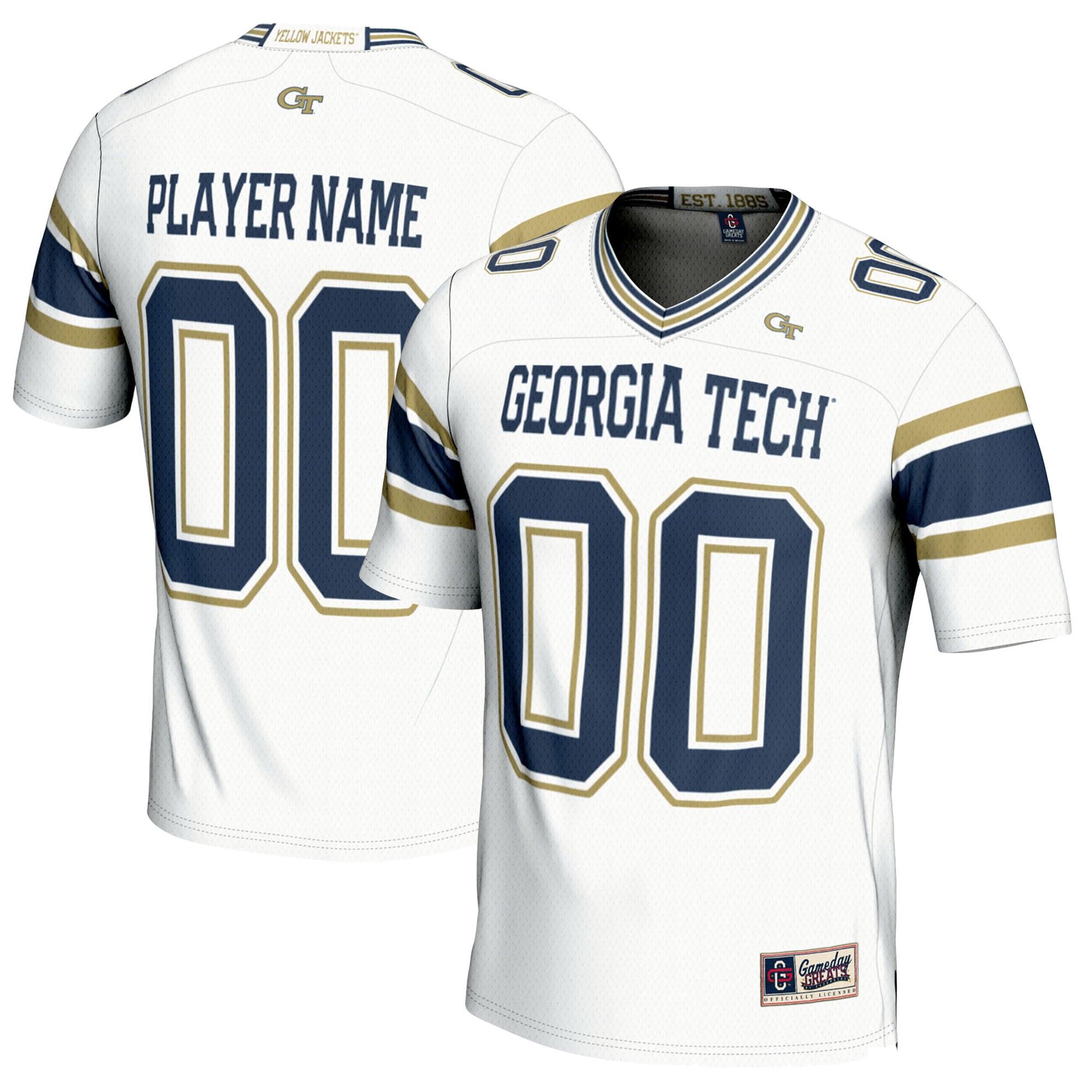 Georgia Tech Yellow Jackets GameDay Greats Youth NIL Pick-A-Player 26/27 Football Jersey - White