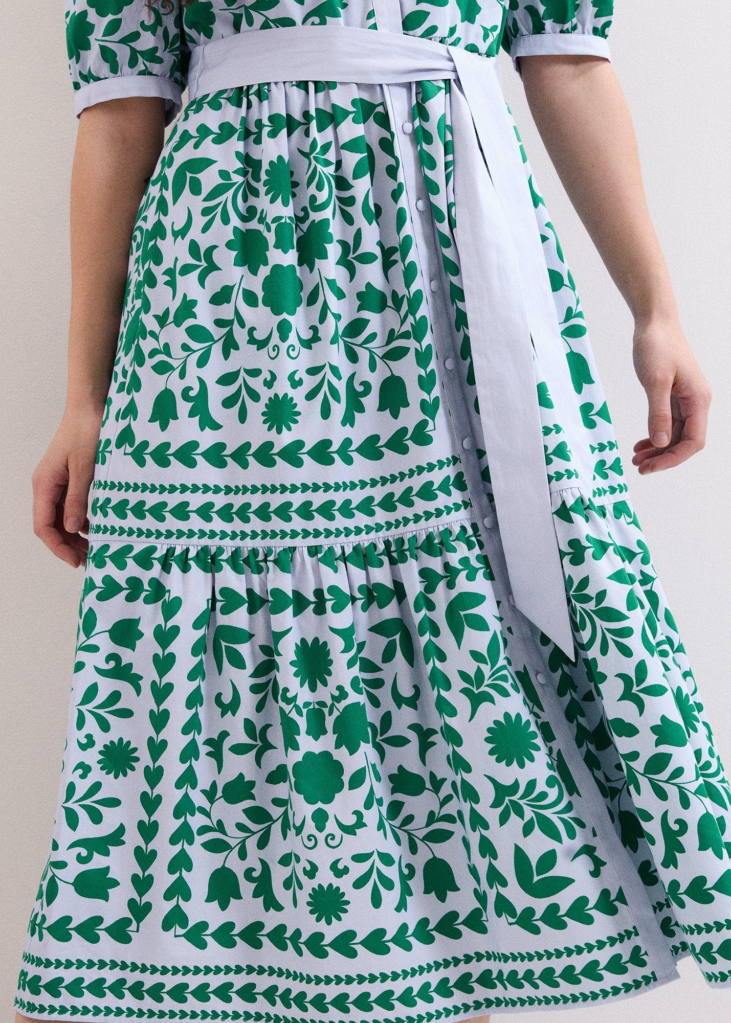 Petite Trinity Heart And Floral Midi Shirt Dress