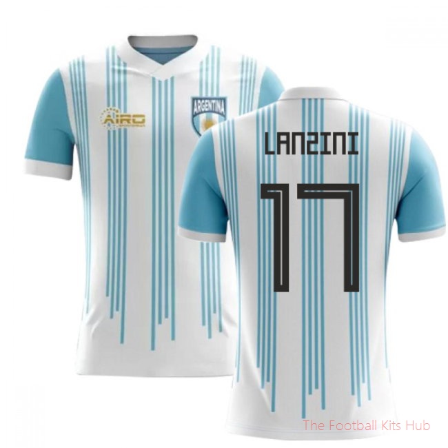 2025-2026 Argentina Home Concept Football Shirt (Lanzini 17) - Kids