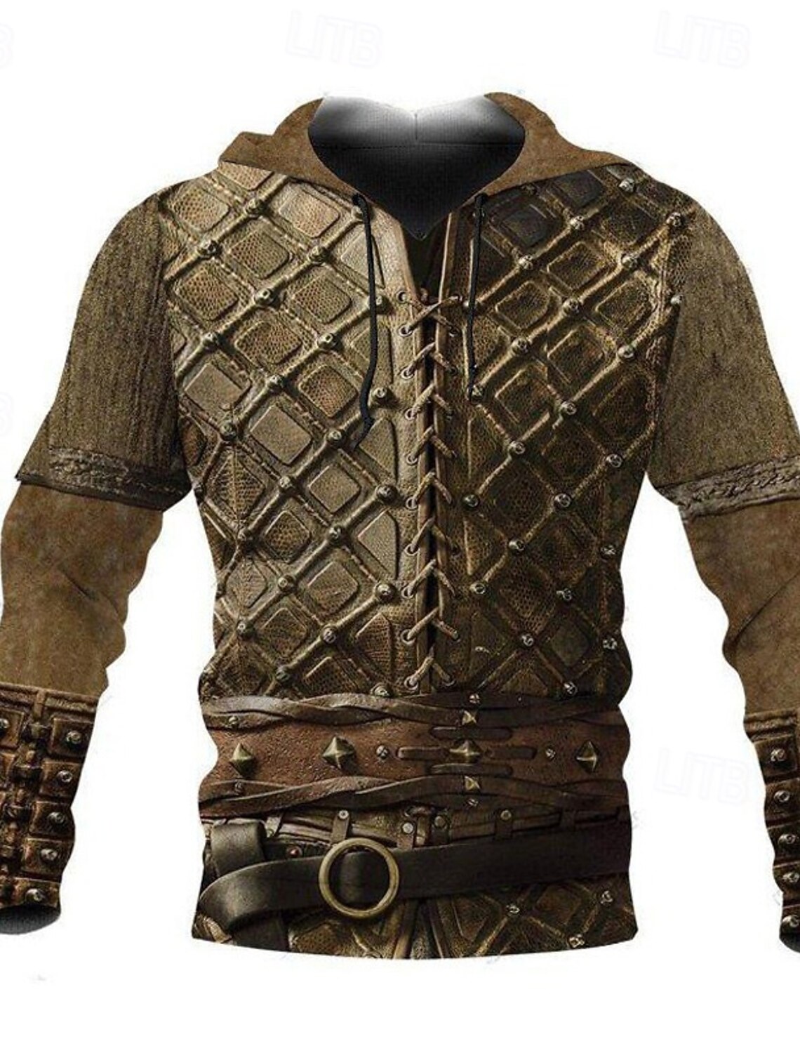 Men's Graphic Armor Viking Hoodie Hoodies Sweatshirt Sportswear Casual