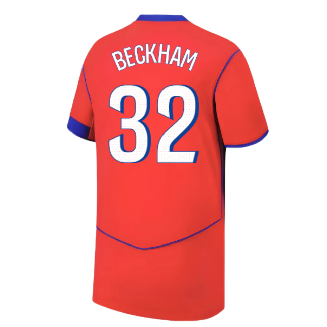 Official Authentic 2025-2026 Psg Third Shirt (Kids) (Beckham 32)