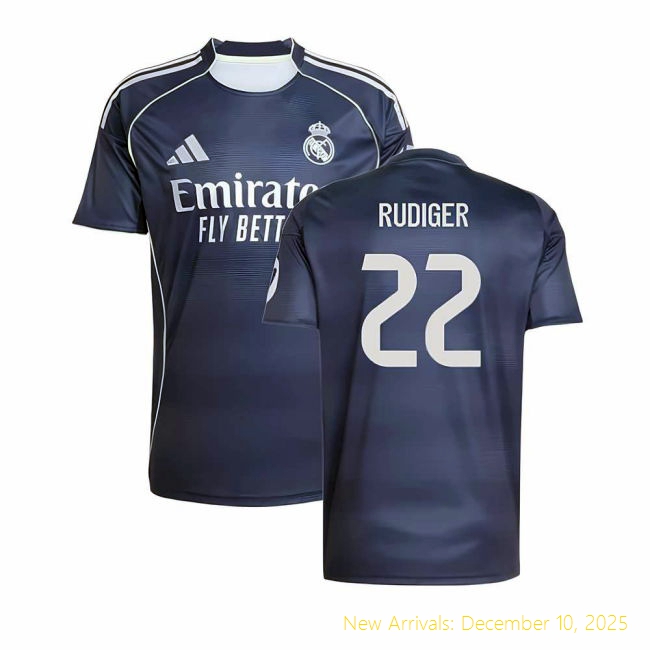 2025-2026 Real Madrid (rm) Away - Durable Fabric - Football Supporter