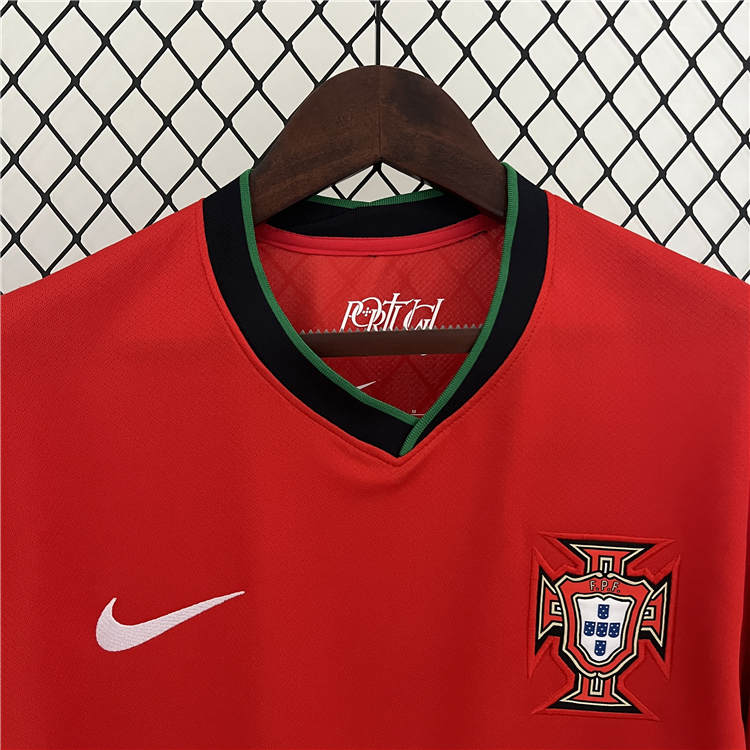 UEFA Euro 2024 Portugal Home Red Soccer Jersey Football Shirt -