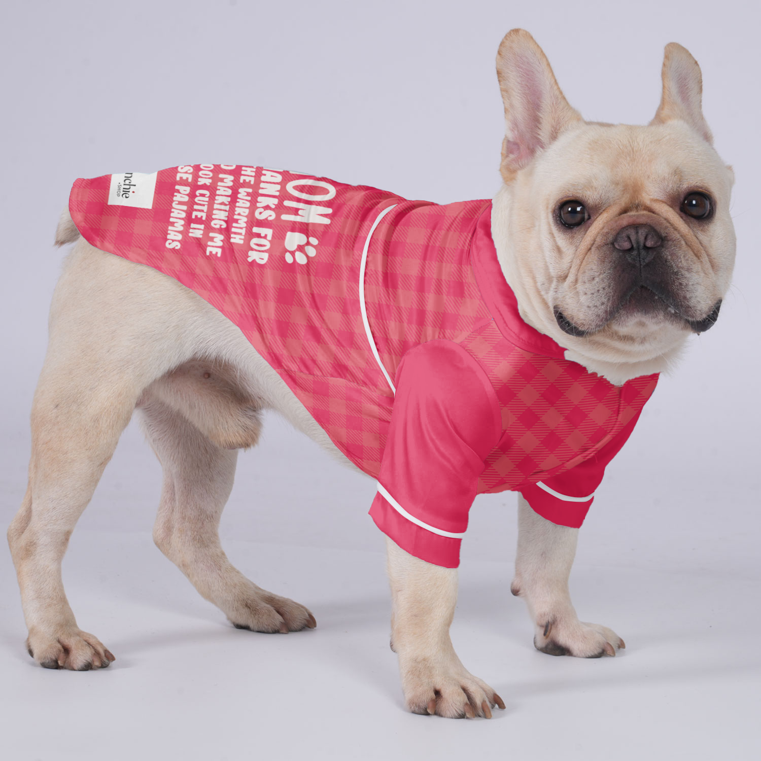 High-Quality Custom French Bulldog Pajamas Featuring Your Dog's Name ...