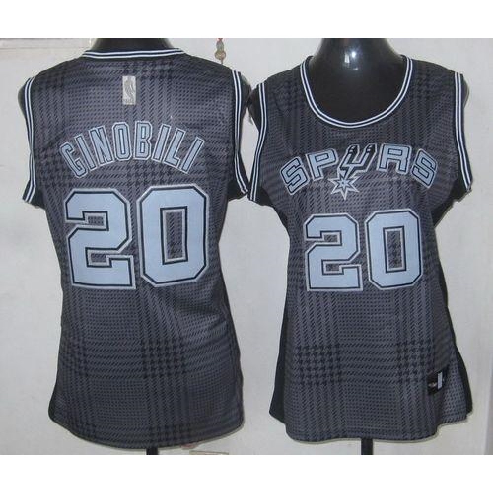 Budget-Friendly Men's Spurs #20 Manu Black Basketball Jersey