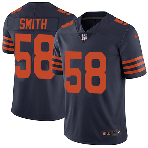 Authentic NFL CHI Bears #58 Roquan Smith Navy Limited Jersey