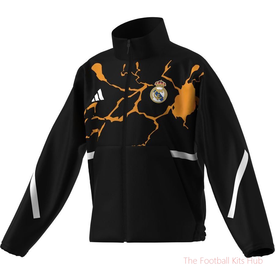 Real Madrid X Marvel Jacket Anthem - Black Kids