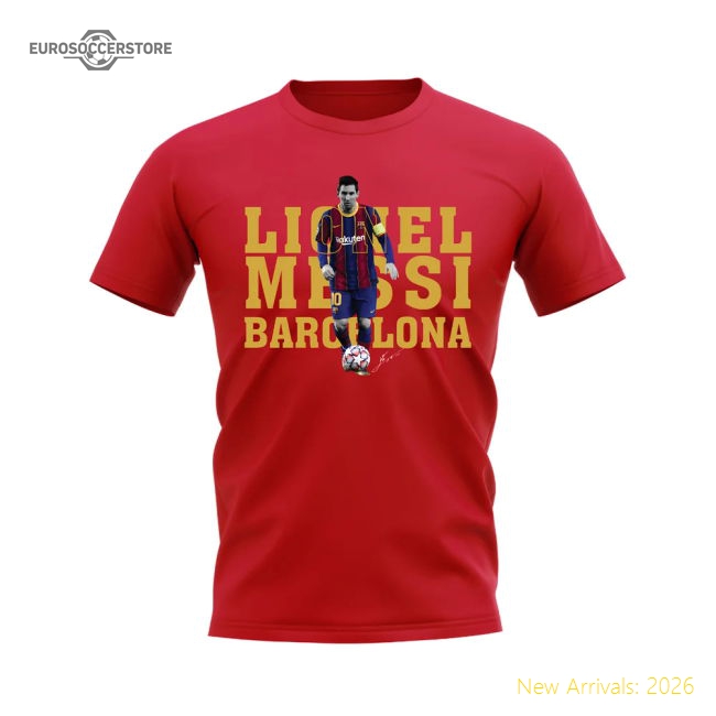 Authentic Performance Lionel Messi Barcelona Player Tee (Red)