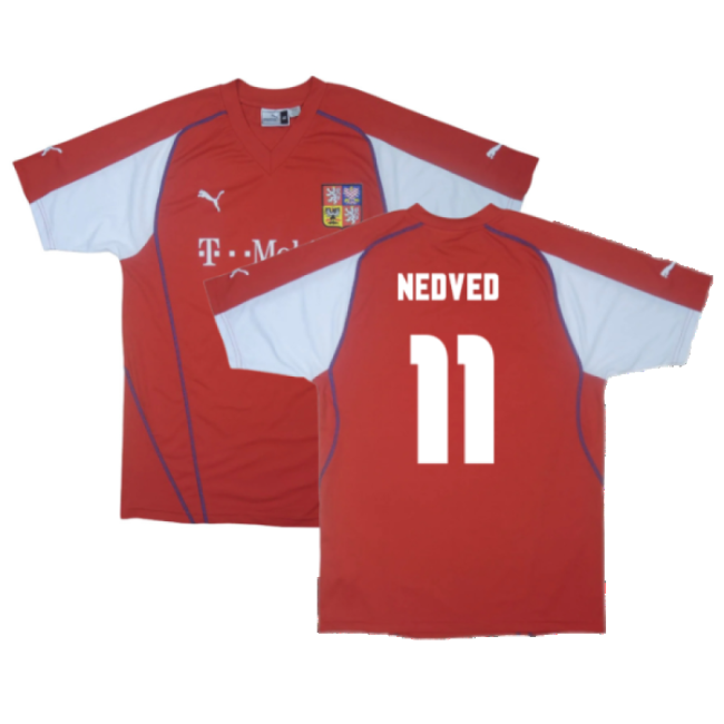 Czech Republic 2003-04 Home Shirt ((Excellent) L) (Nedved 11)