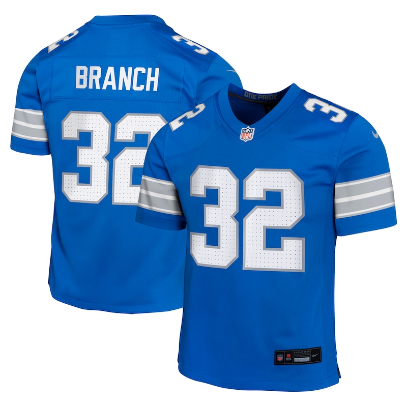None Brian Branch Star Player DET Lions Game-Ready Jersey Game Day Wea