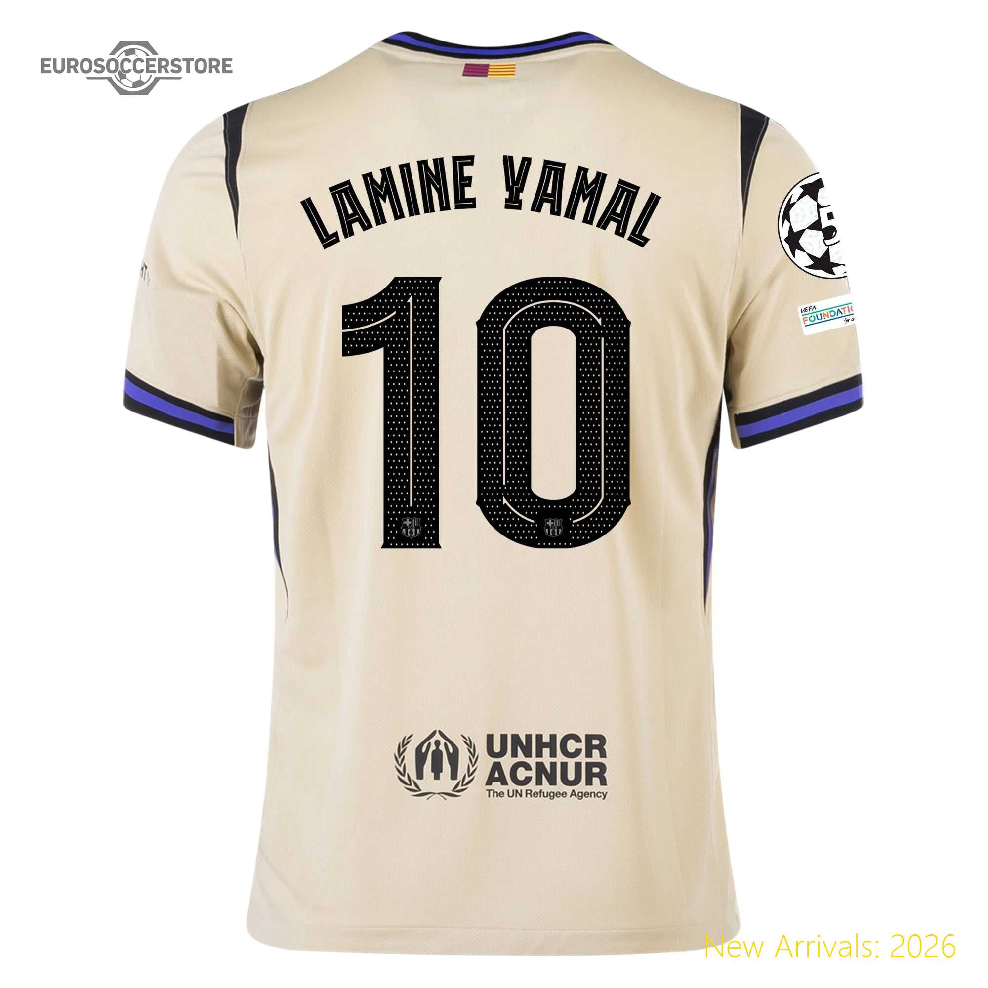 Men Bar Lamine Yamal Barcelona Away Ucl Durable Away Jersey 2023