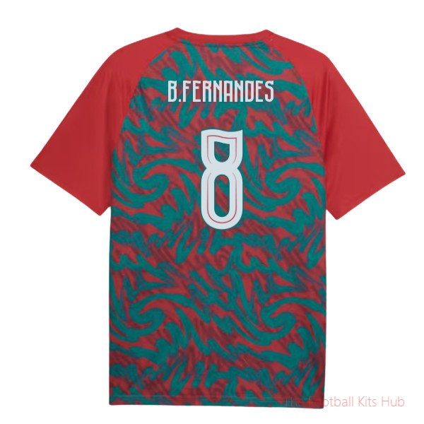 2026-2027 Portugal Warm Up Jersey (Red) (B.Fernandes 8)