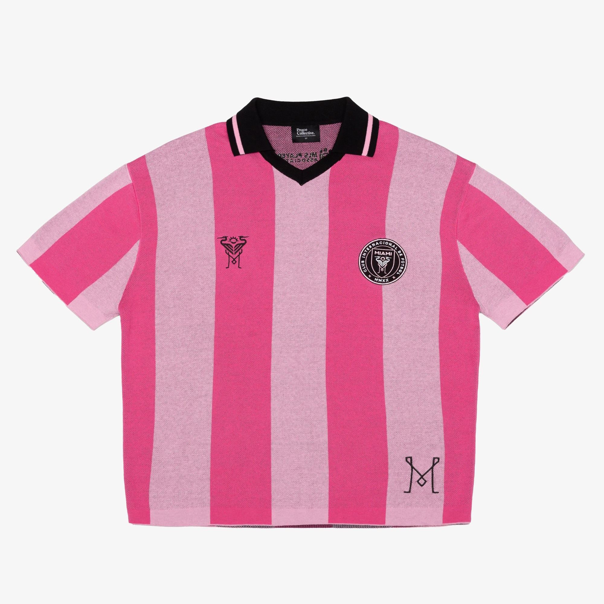 [SJH] Lionel Messi #10 Inter Miami CF Peace Collective Knit Fashion Jersey Top - Pink