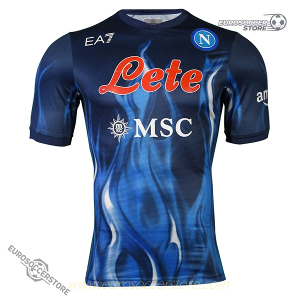 Napoli's 21-22 Season Third Blue Football Jersey