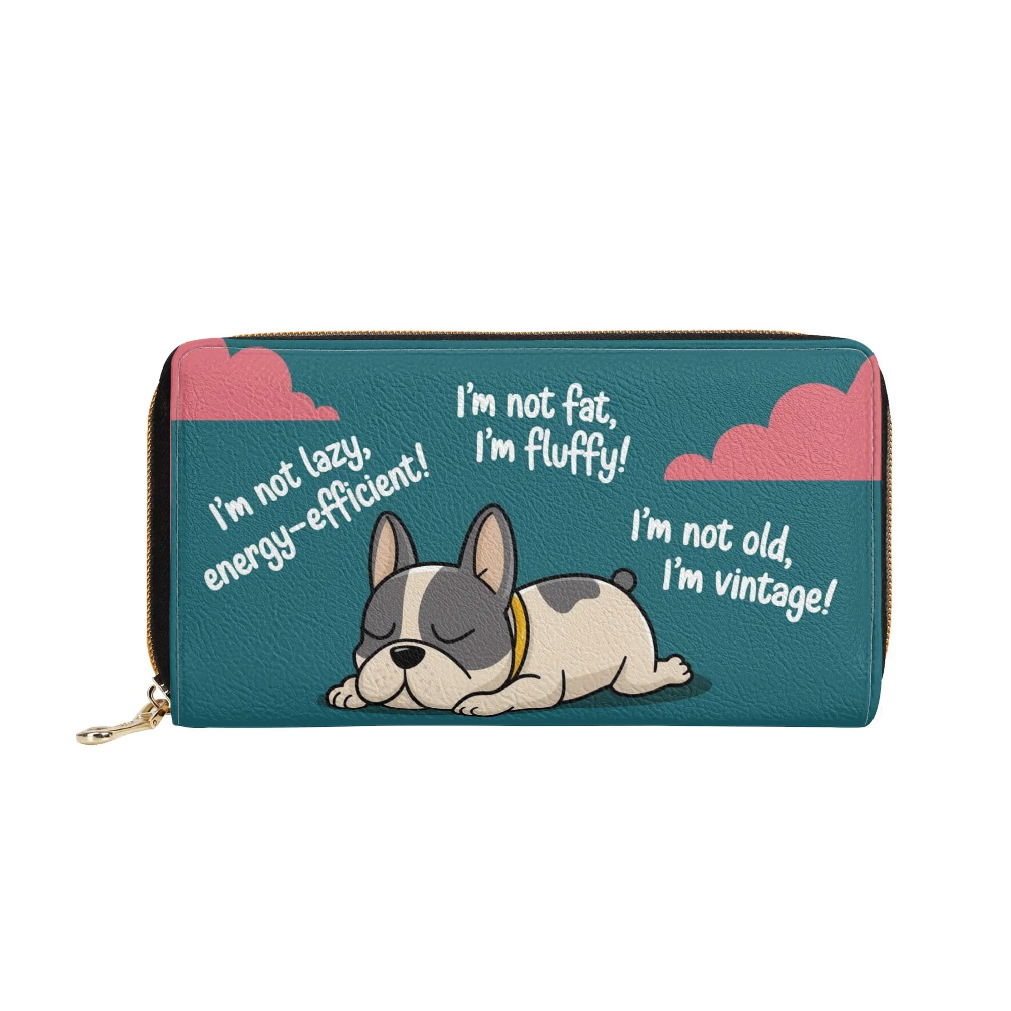 Dog Owner Lily - Everyday Leather Zipper Wallet Casual Wear