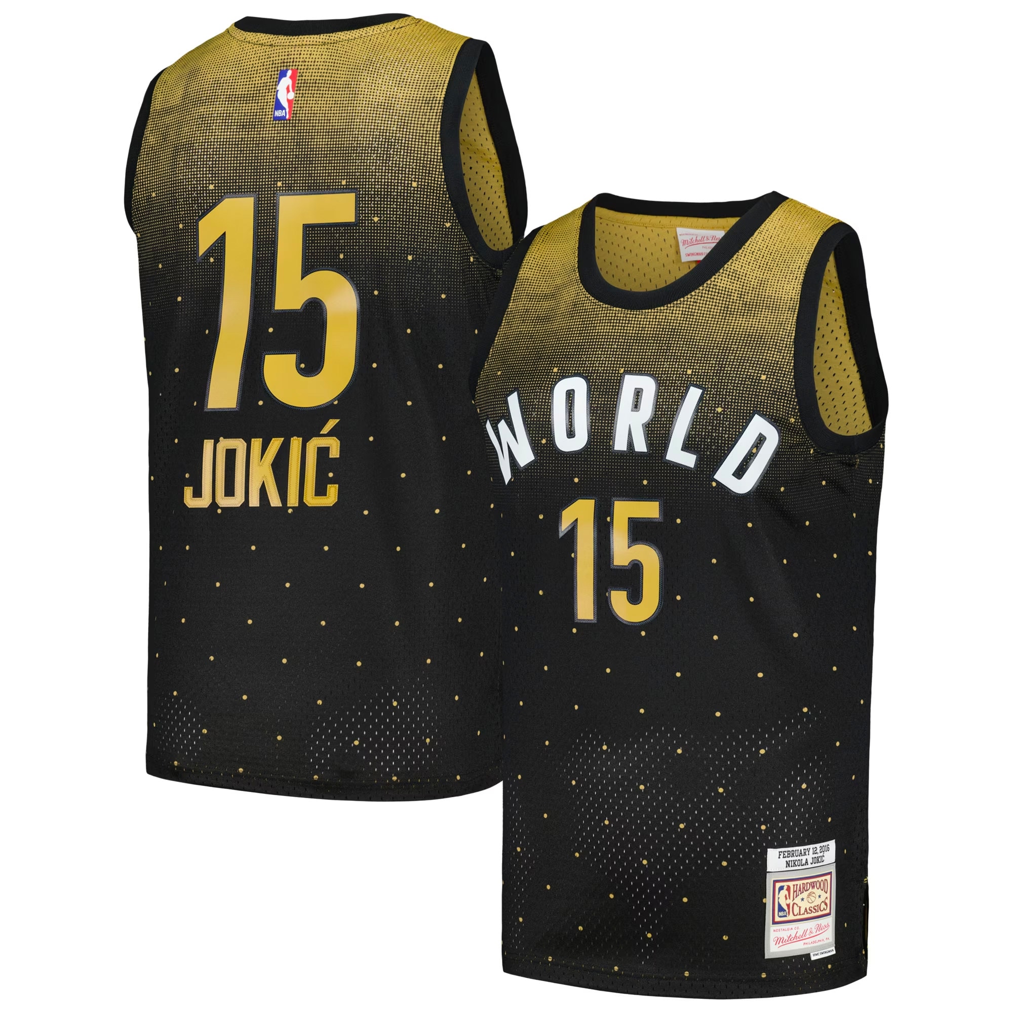 [NJP] Youth Nikola Jokic #15 2016 NBA Rising Stars Challenge Hardwood Classics Swingman Jersey - Black