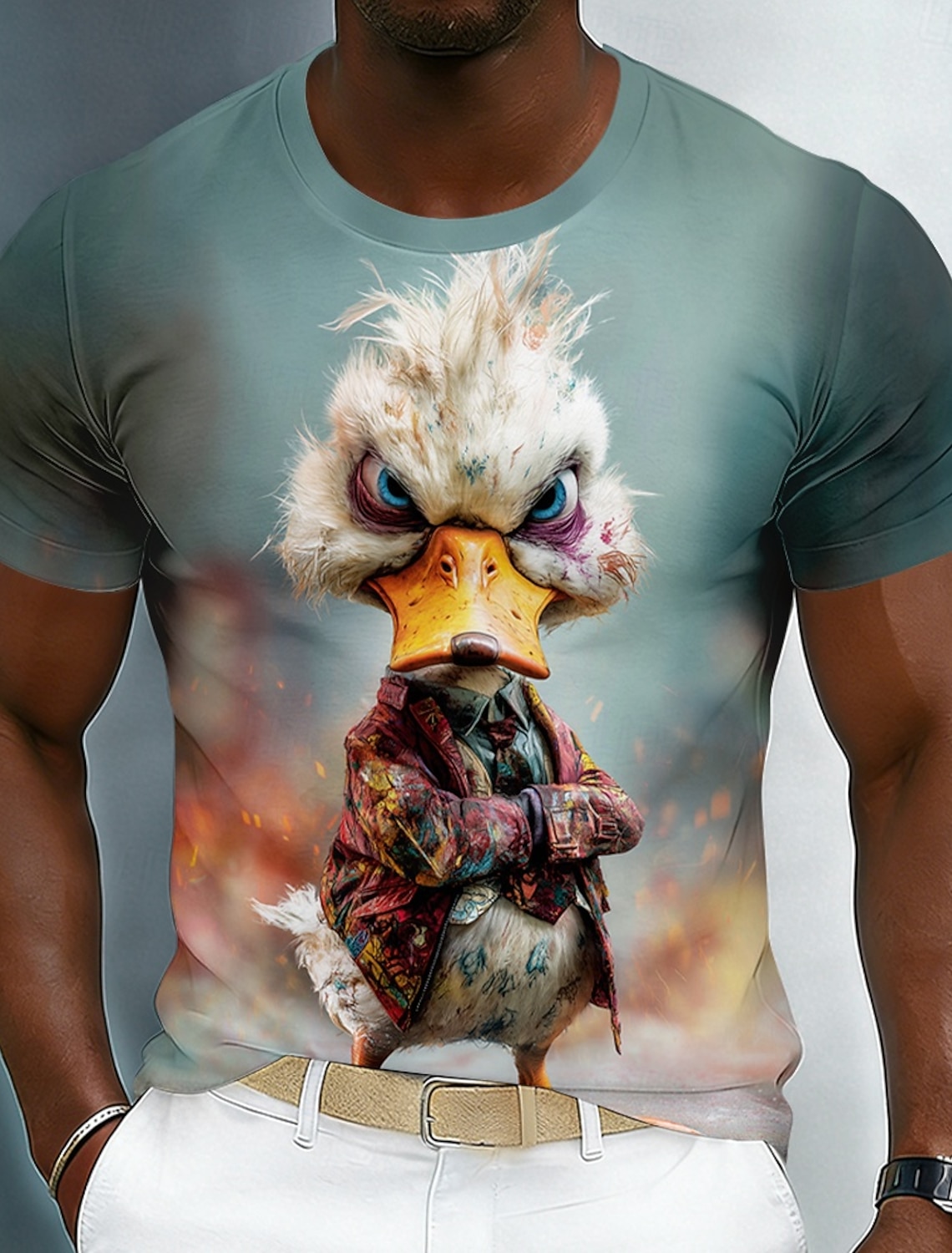 Men's Animal Dog T Shirt Short Sleeve T shirt 3D Print Crew Neck Shirt Funny Casual Daily Street Green Summer Spring Clothing Apparel S M L XL 2XL 3XL