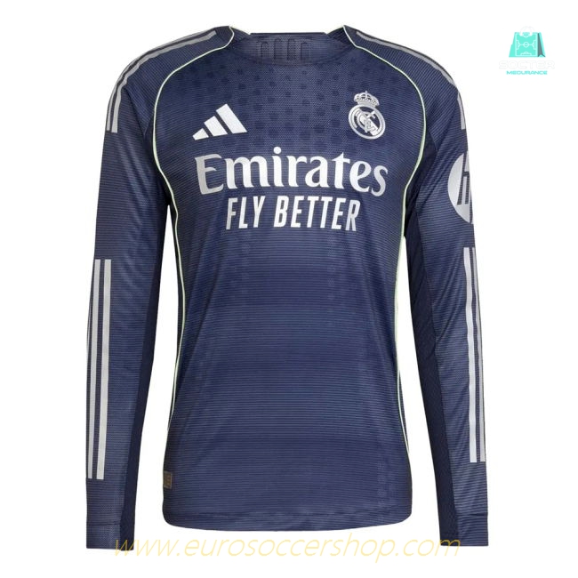 2025-2026 Real Madrid Authentic Long Sleeve Away Shirt (Camavinga 6)