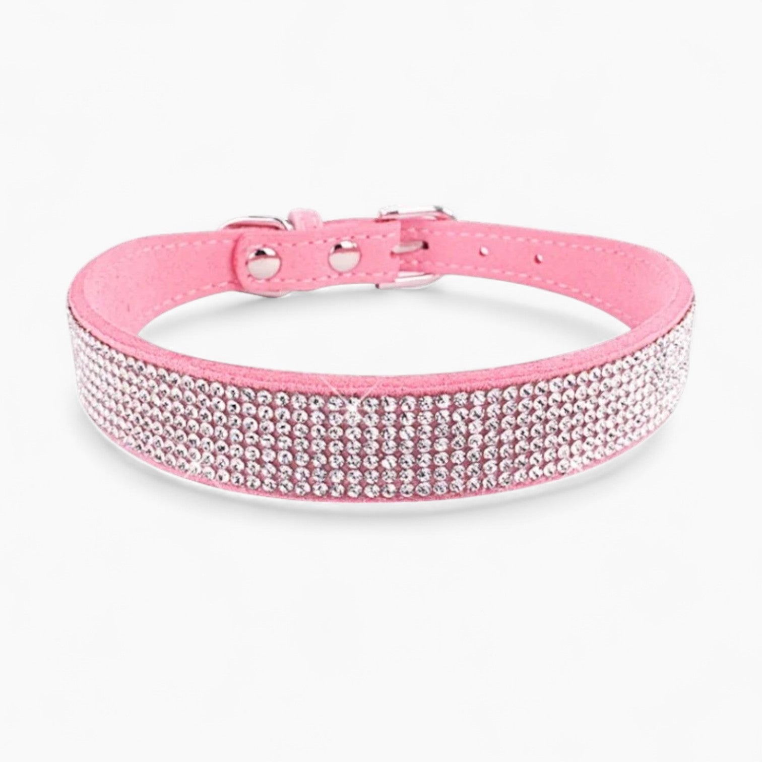SparkleRuff Frenchie Rhinestone Collar – Soft Crystal Glitter with Zinc Alloy Buckle