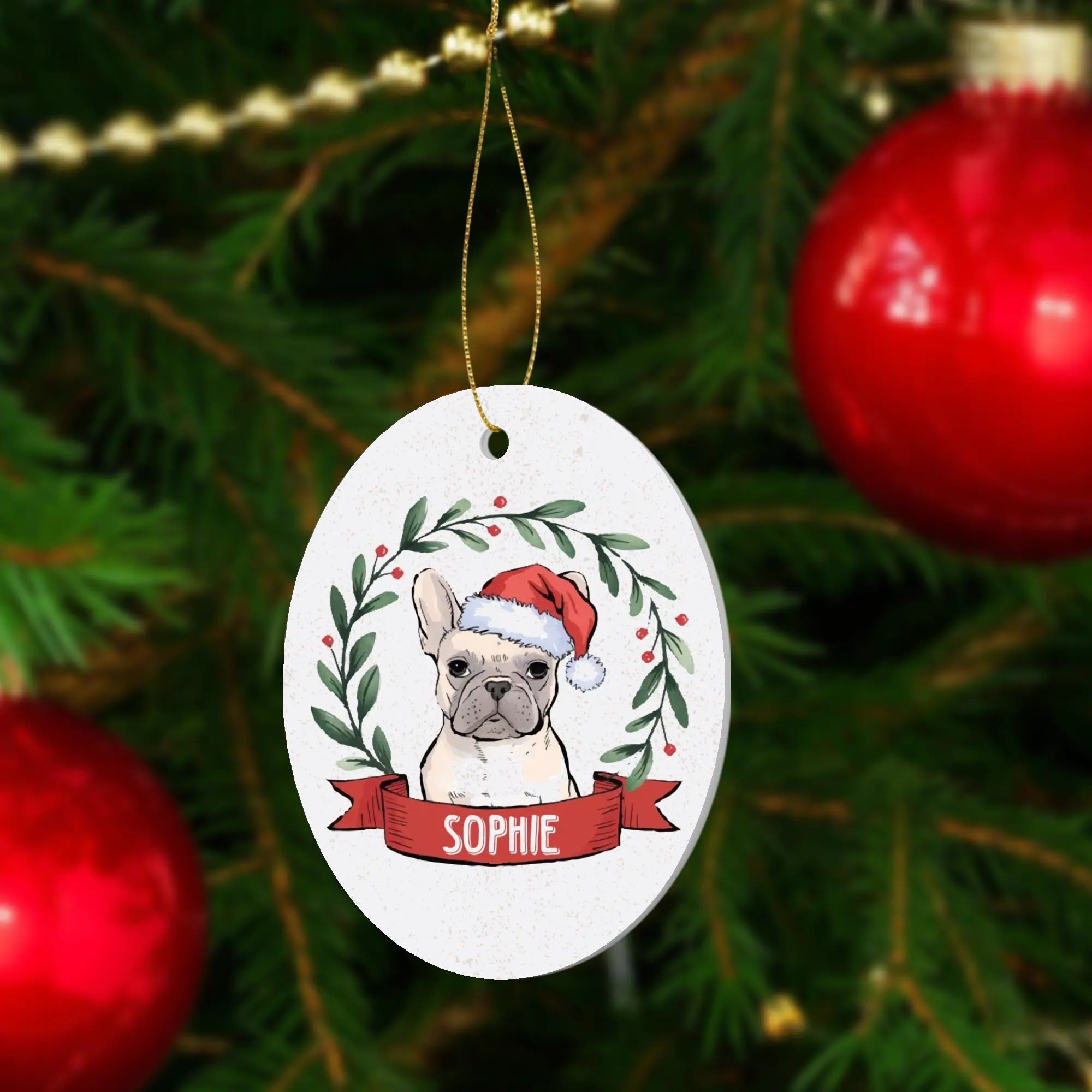 French Bulldog Lover Personalized Ornaments For Frenchie Lovers With