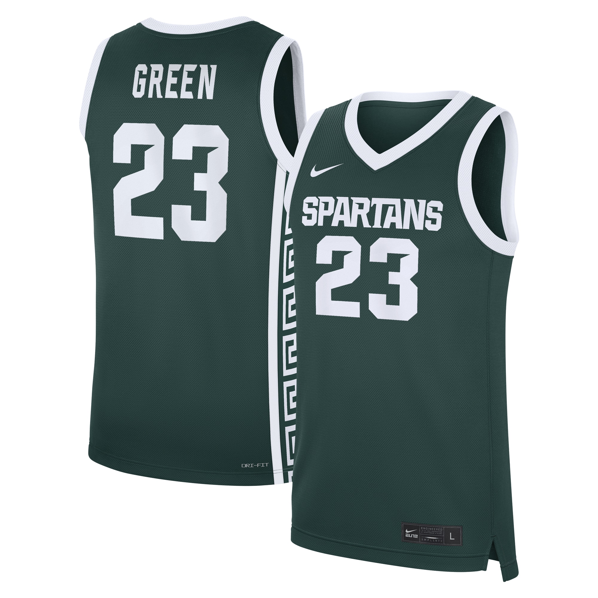 [NJP] Women's Draymond Green Michigan State Spartans Road Replica Basketball Jersey - Green