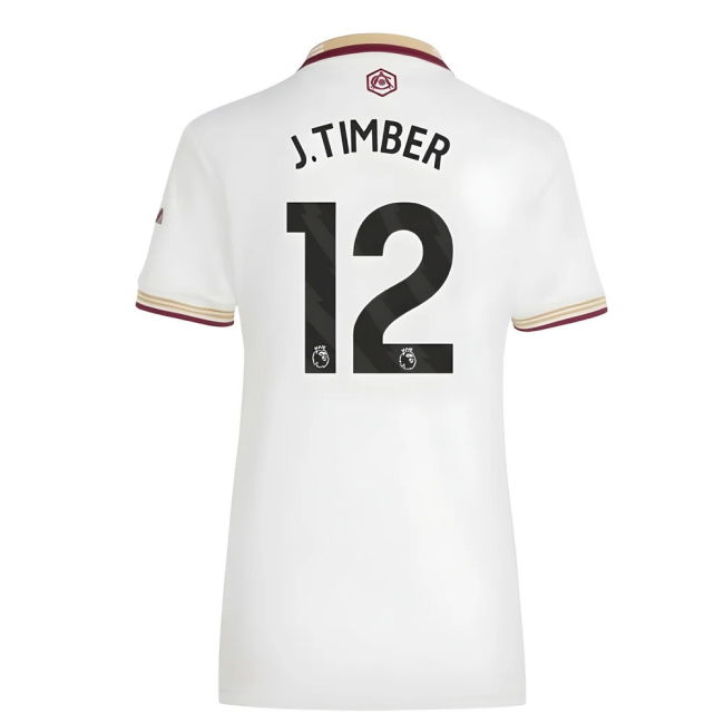 Arsenal 2025-20 Third Football Kit Timber Name & Number L M Women S