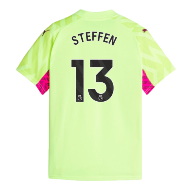 2023-2024 Man City SS Goalkeeper Performance Shirt Yellow Steffen 13