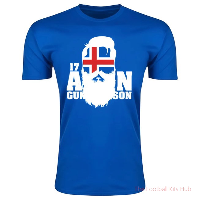 Iceland Aron Gunnarsson T-Shirt (Blue)