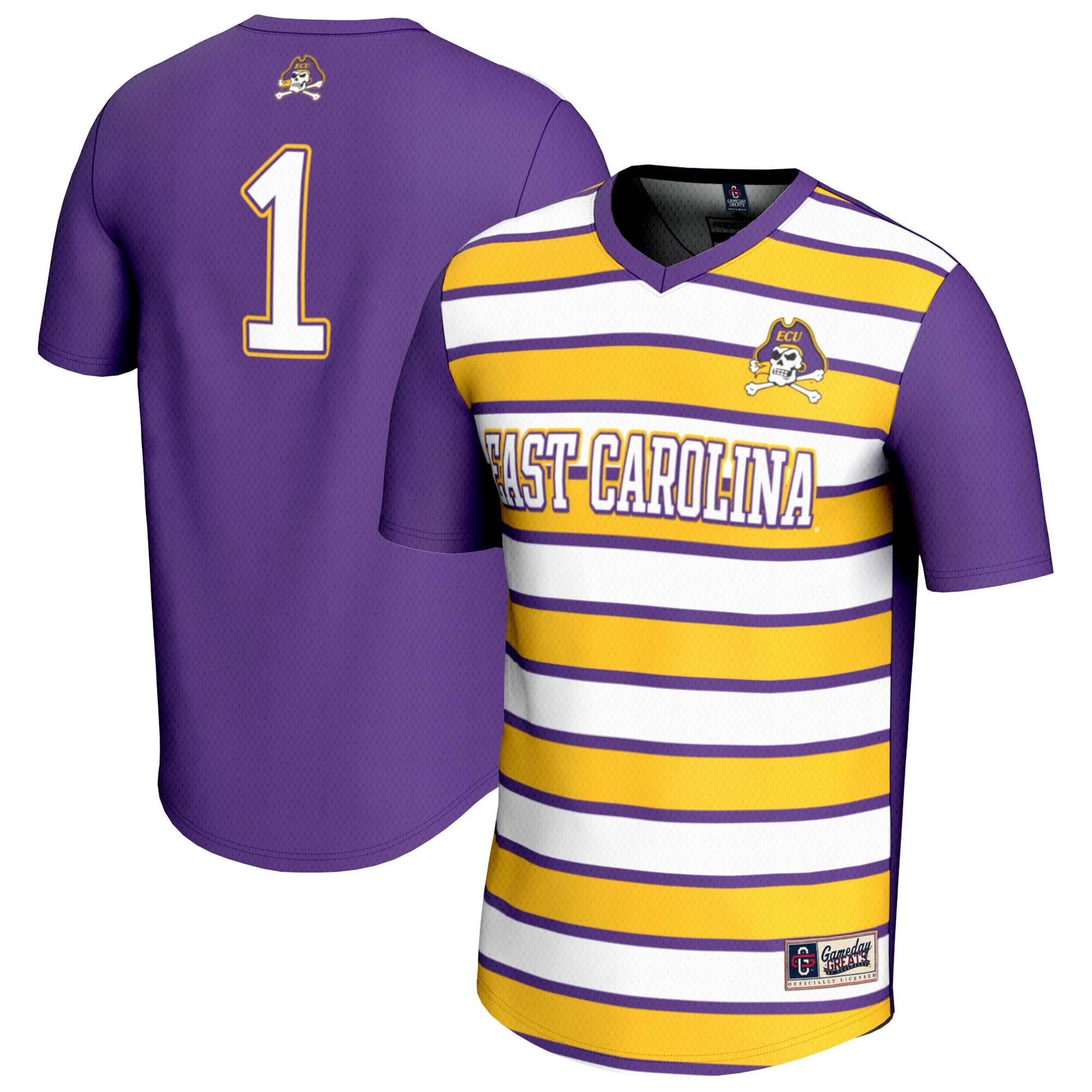 [SJH] ECU Pirates GameDay Greats Youth Lightweight Soccer Fashion Jersey - Purple