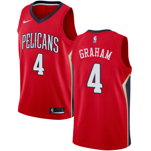 Nike New Orleans Pelicans #4 Devonte Graham Red NBA Swingman Statement Edition Jersey Mens