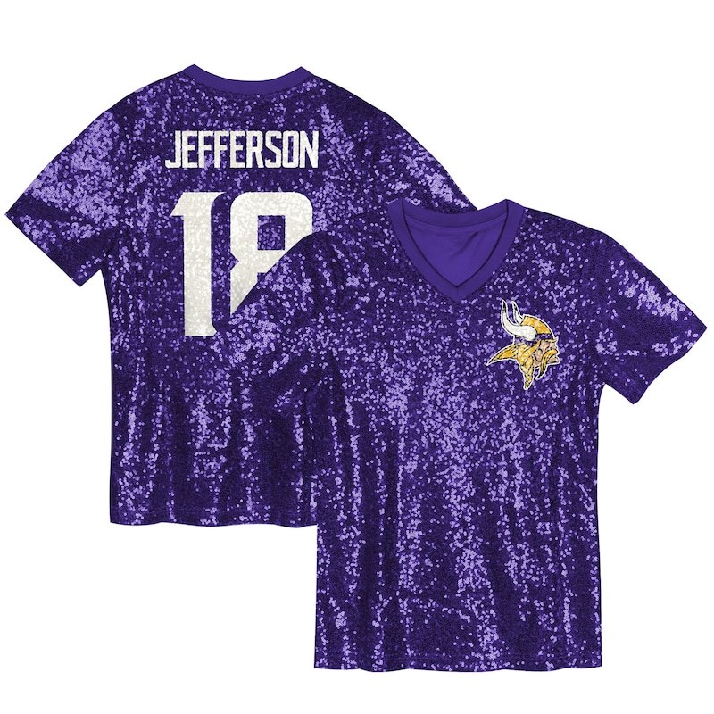 None Justin Jefferson Minnesota Vikings Victory Fan Apparel for NFL Fa