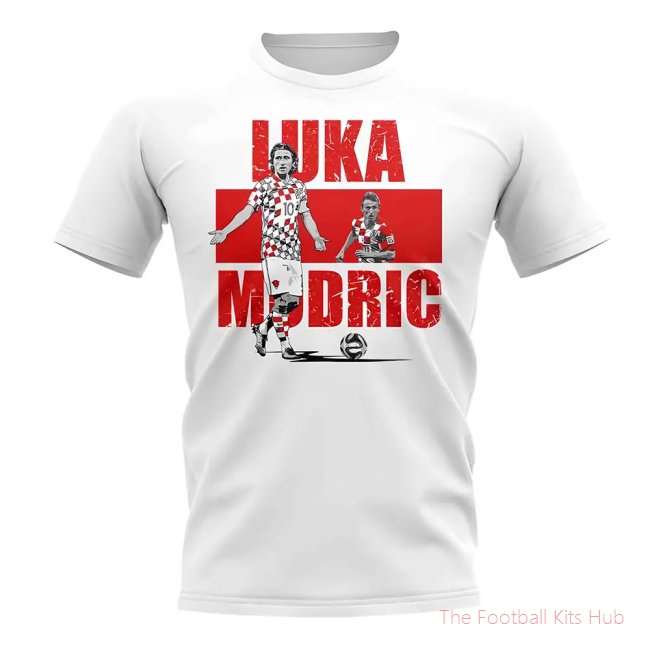 Luka Modric Player Collage T-Shirt (White)